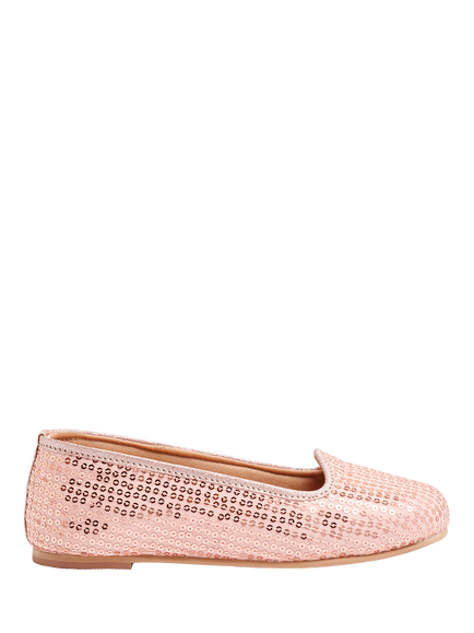 Angel & Rocket Kids' Sequin Ballerina Pumps, Pink, Pink