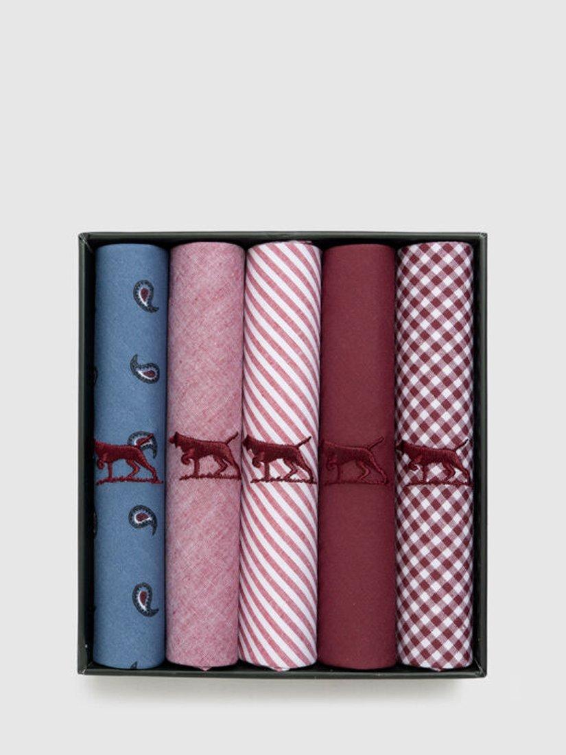 Product image 4 of 5, which shows Rodd & Gunn Handkerchief, Pack of 5, Wine Multi