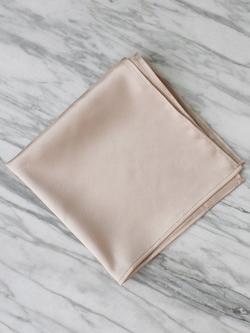 Rewritten Satin Pocket Square, Champagne