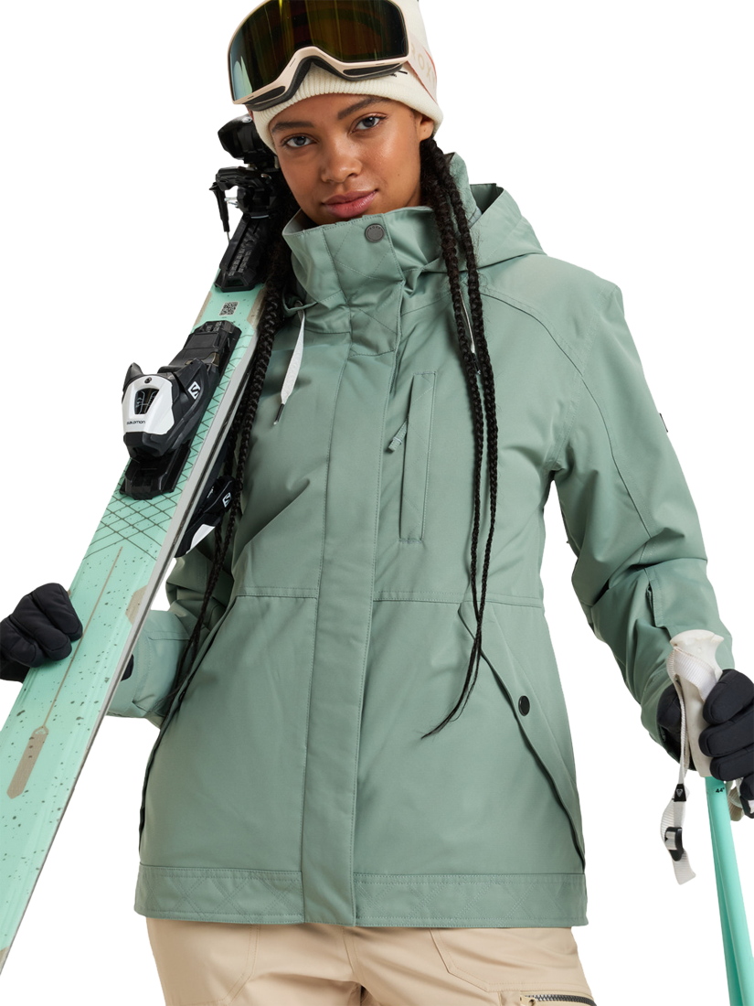 Roxy Women's Billie Snow Jacket, Lily Pad