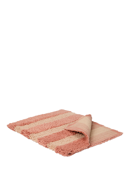 Piglet in Bed Pembroke Stripe Bath Mat, Sand Shell