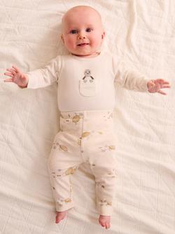 Purebaby Baby Organic Cotton Pointel Bodysuit, & Leggings with Bib, Set of 3, Turtle Print, Turtle Print