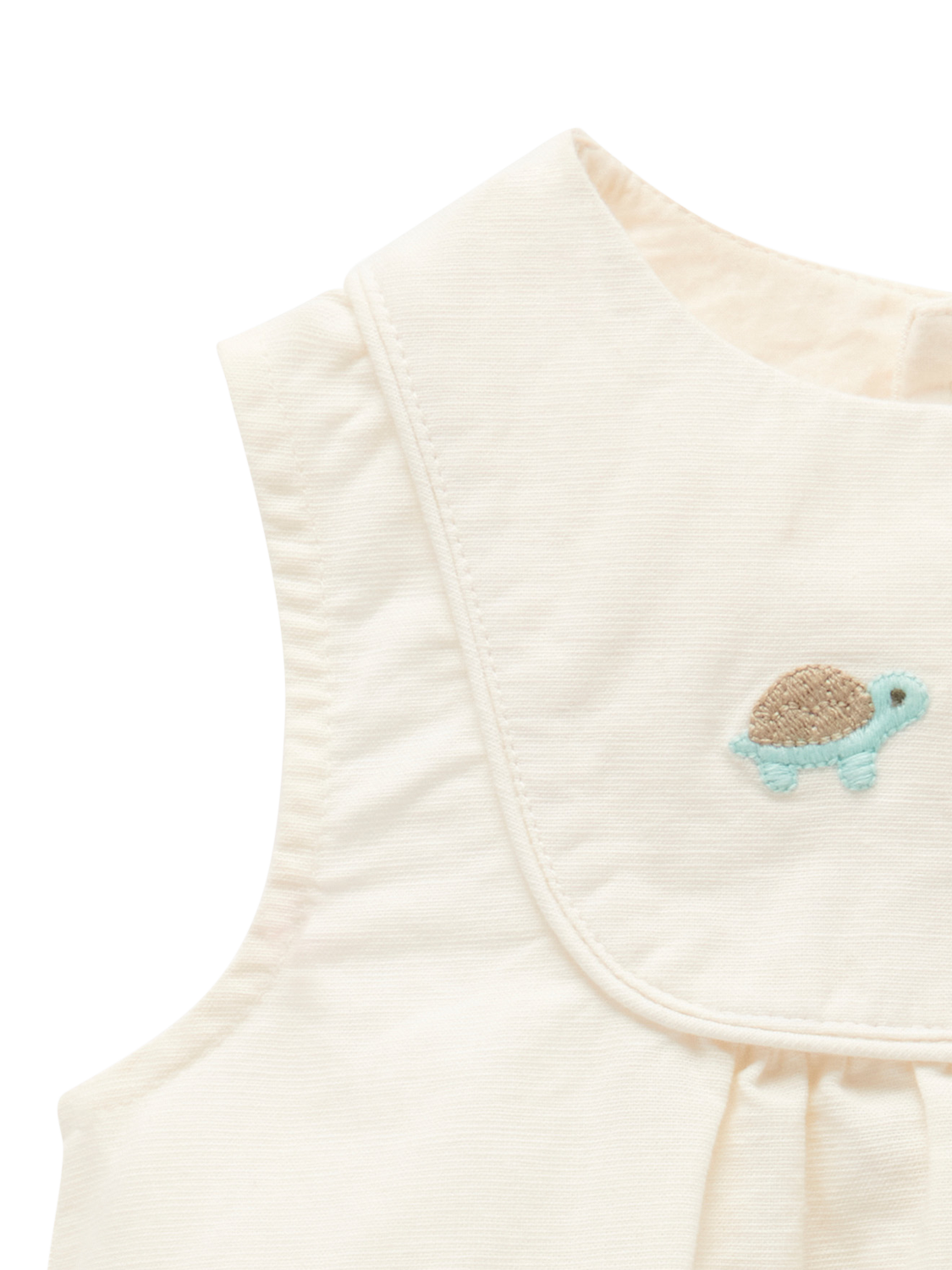 Product image 3 of 5, which shows Purebaby Baby Seaside Bodysuit, Cloud, Newborn
