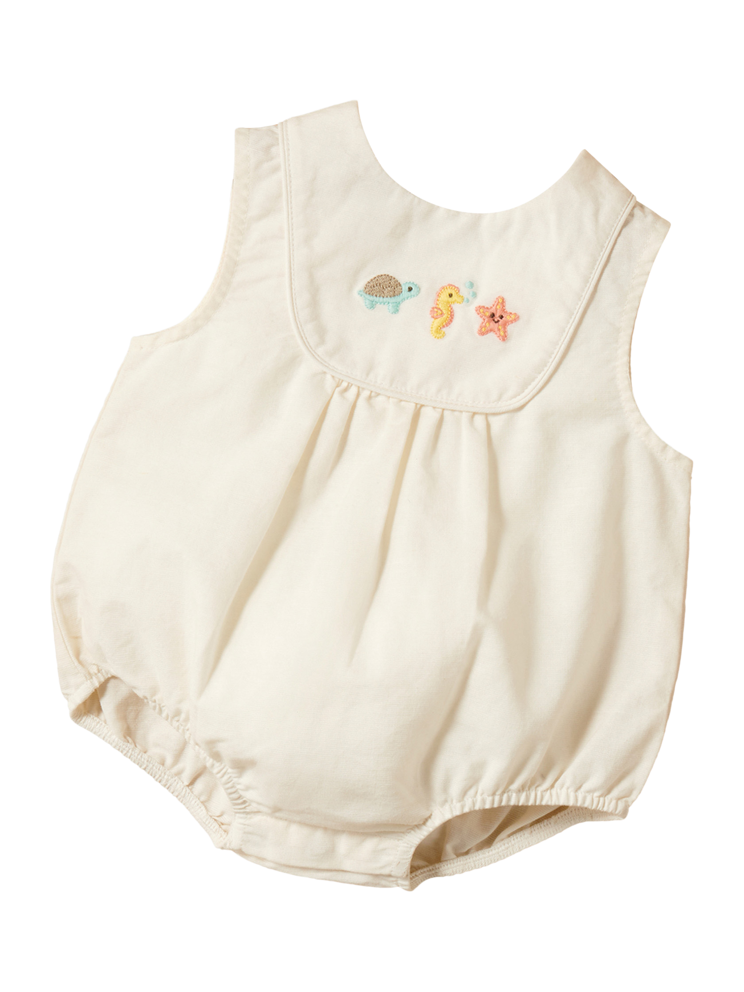 Product image 5 of 5, which shows Purebaby Baby Seaside Bodysuit, Cloud, Newborn