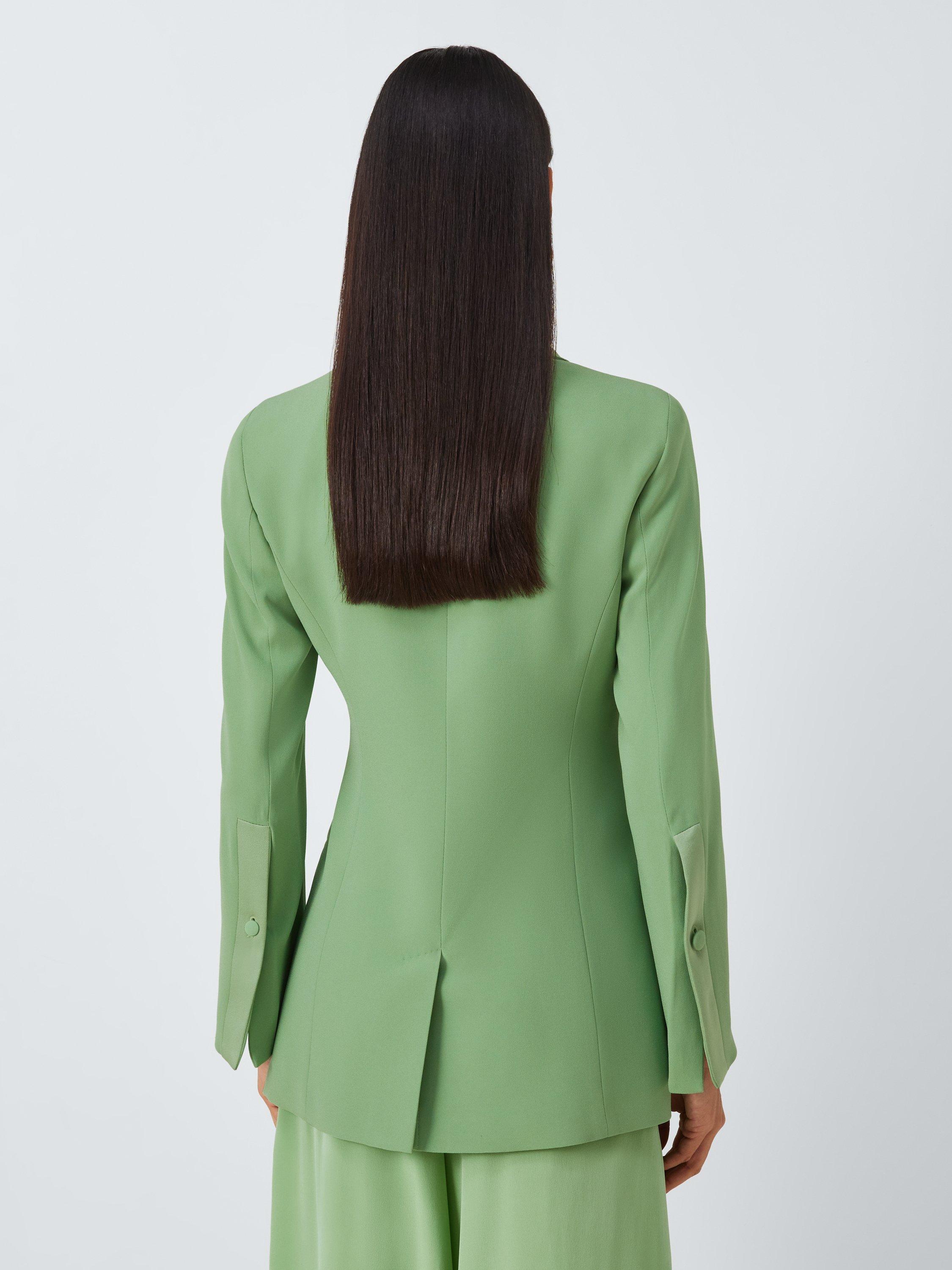 Product image 2 of 6, which shows Marella Azulene Double Breasted Blazer, Green, 8