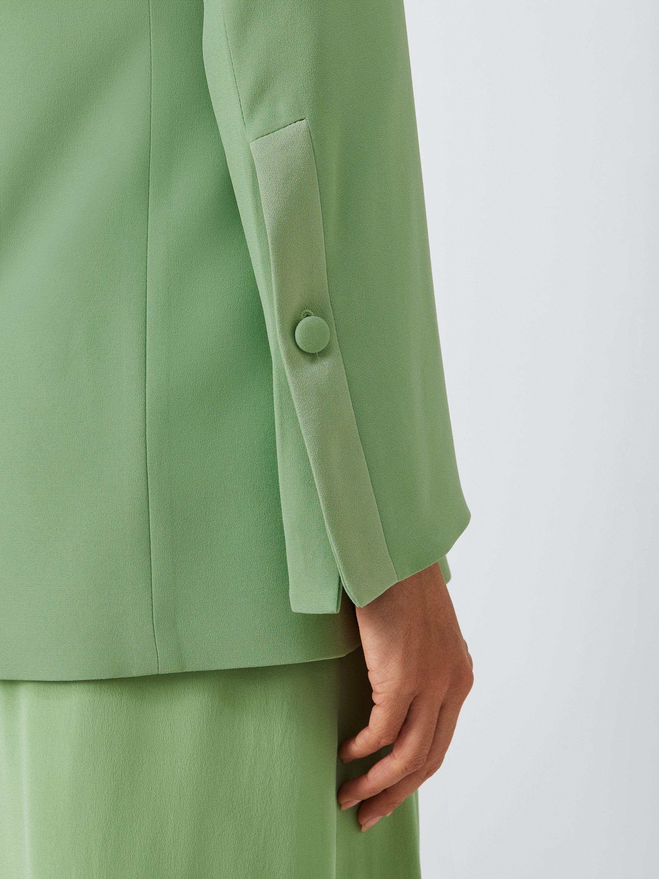Product image 6 of 6, which shows Marella Azulene Double Breasted Blazer, Green, 8
