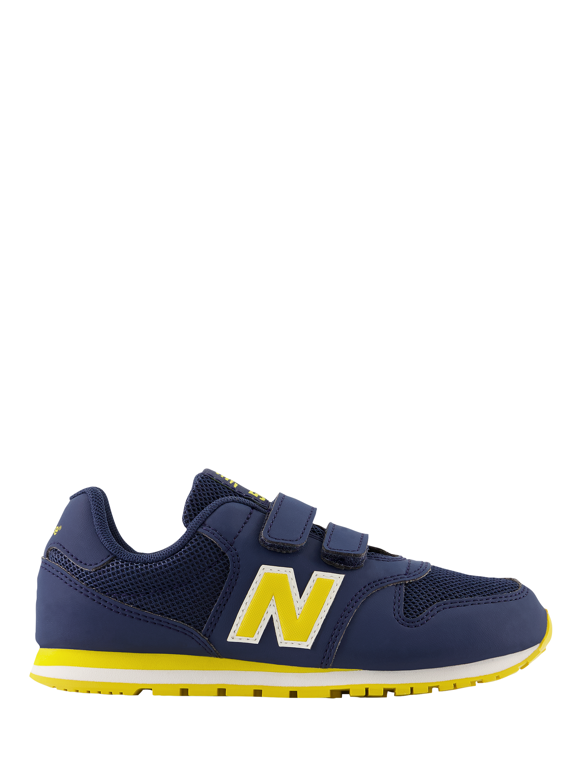 Product image 1 of 6, which shows New Balance Kids' 500 Rip-Tape Trainers, Navy, 10 Jnr