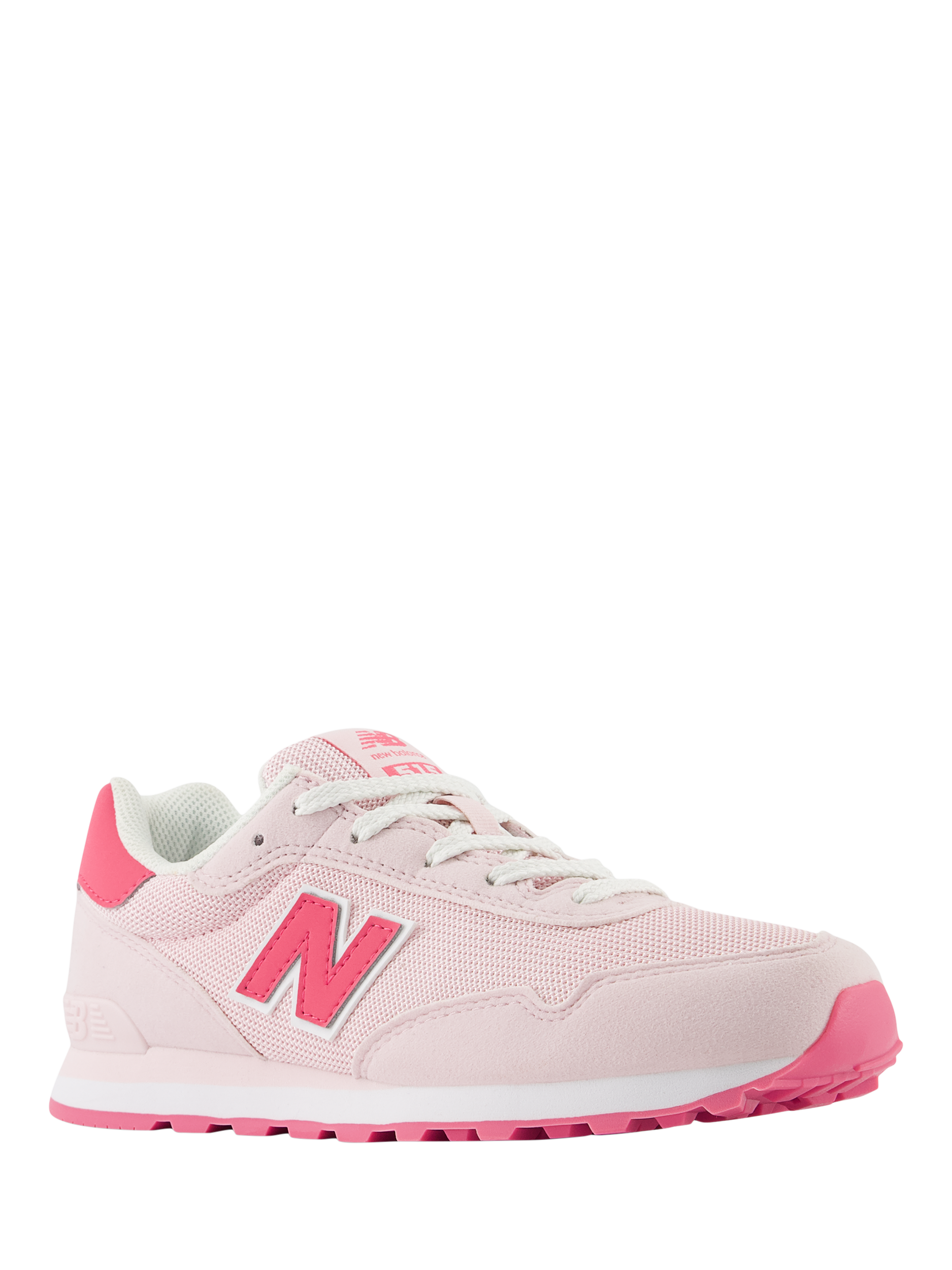 Product image 2 of 5, which shows New Balance Kids' 515 Lace Up Trainers, Pink, 3