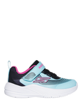 Skechers Kids' Microspec Advance Trainers, Aqua/Pink