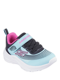 Skechers Kids' Microspec Advance Trainers, Aqua/Pink