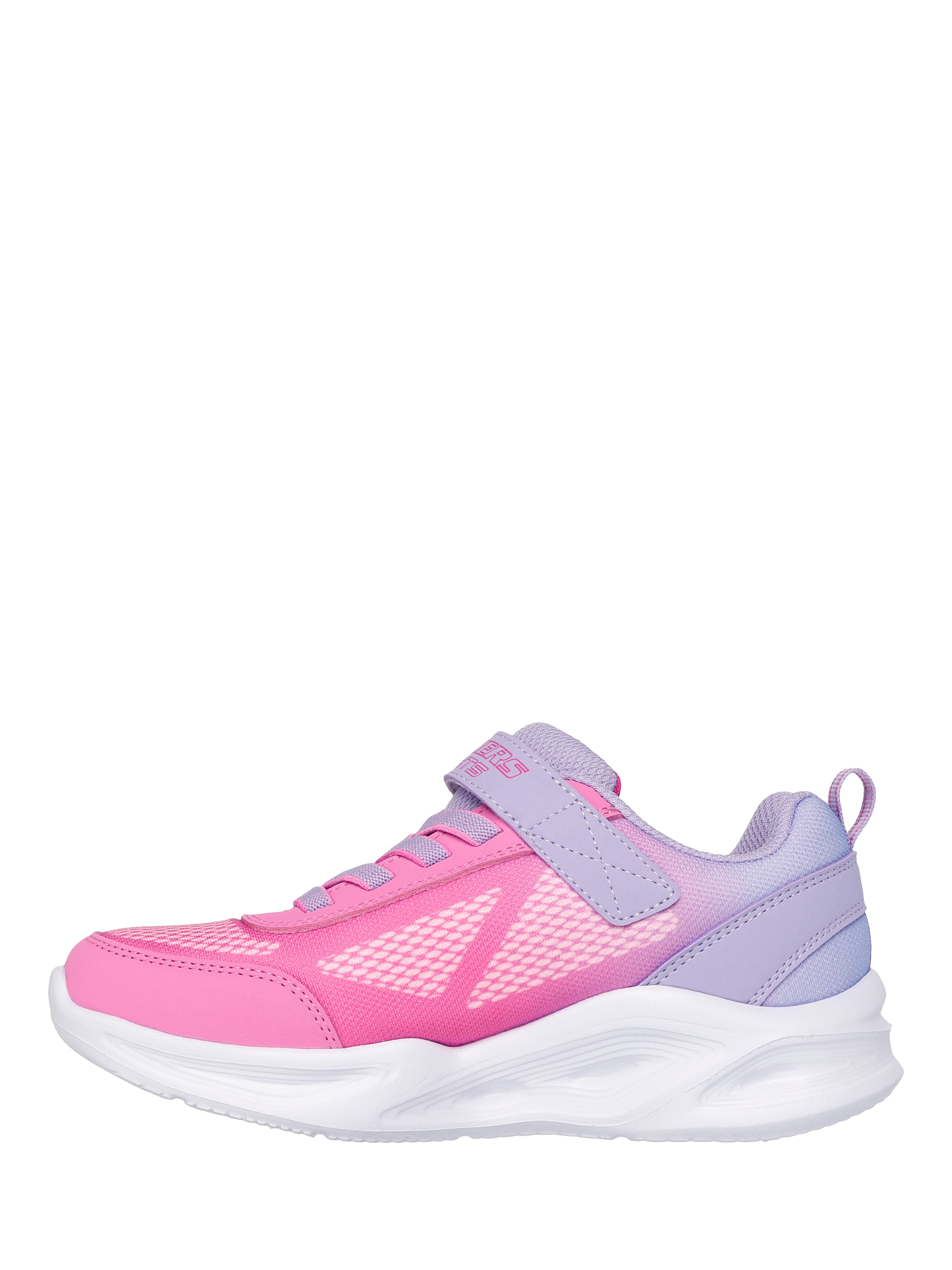 Product image 3 of 5, which shows Skechers Kids' S-Lights® Sola Glow Ombre Deluxe Trainers, Pink/ Lilac, EU27