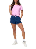 Gym+Coffee Women's Training Shorts, Petrol Blue
