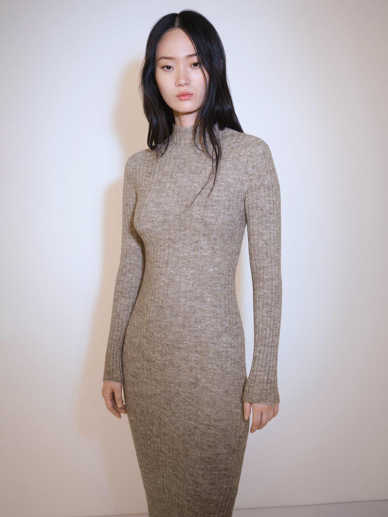 Mango Garrigo Cable Knit Dress