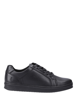 Hush Puppies Madden Leather Trainers, Black