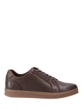 Hush Puppies Madden Leather Trainers, Coffee