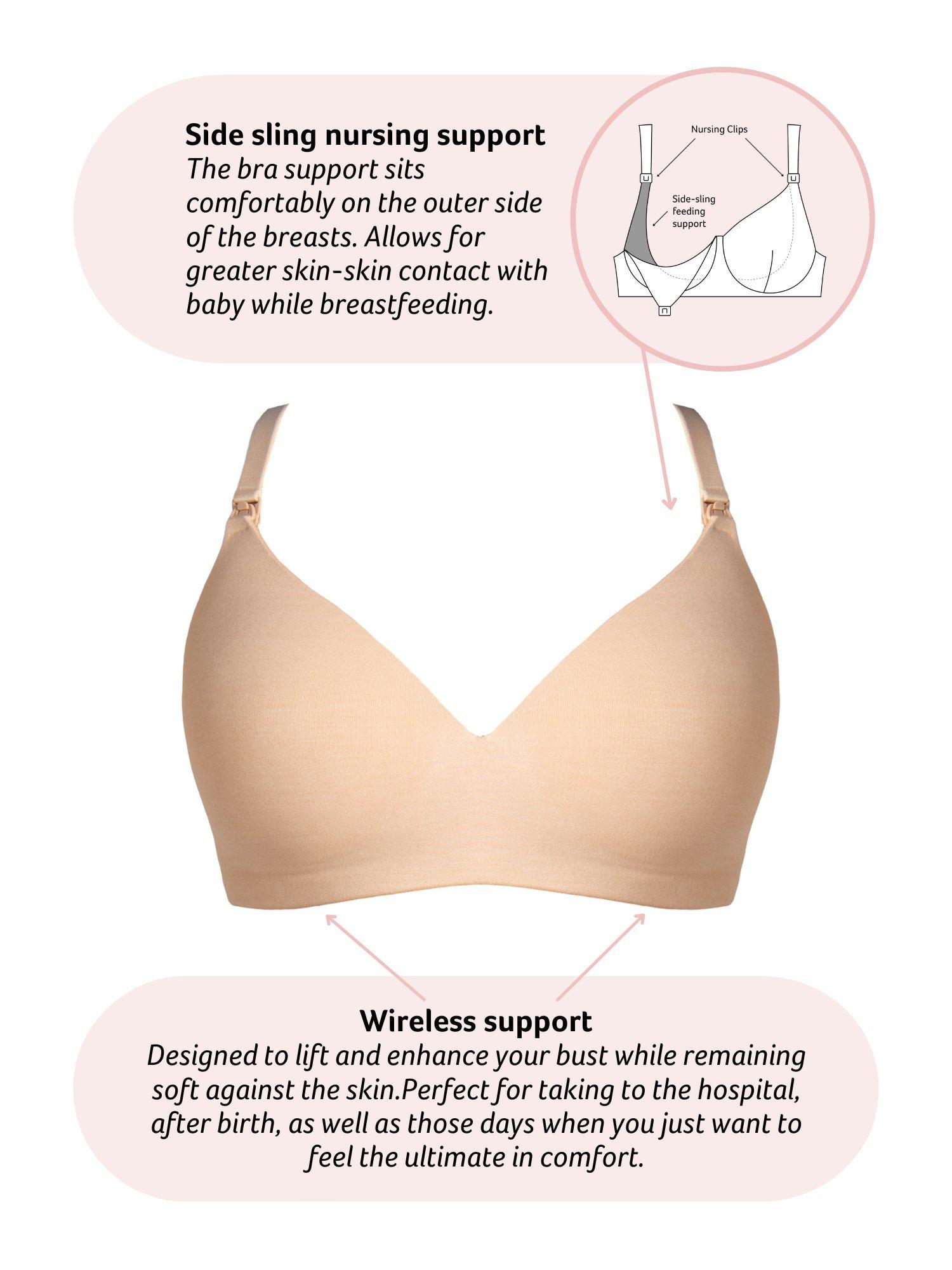 Product image 5 of 7, which shows Hotmilk Embrace Leakproof Nursing Bra, Frappe, 32B/C