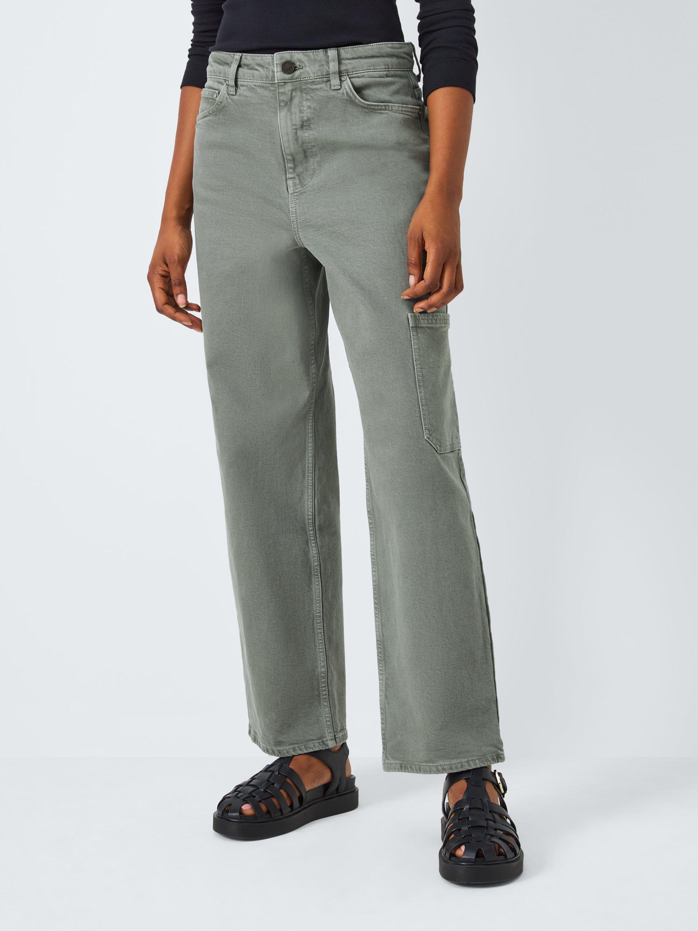 Product image 1 of 7, which shows AND/OR Santa Fe Cargo Jeans, Green, 26R