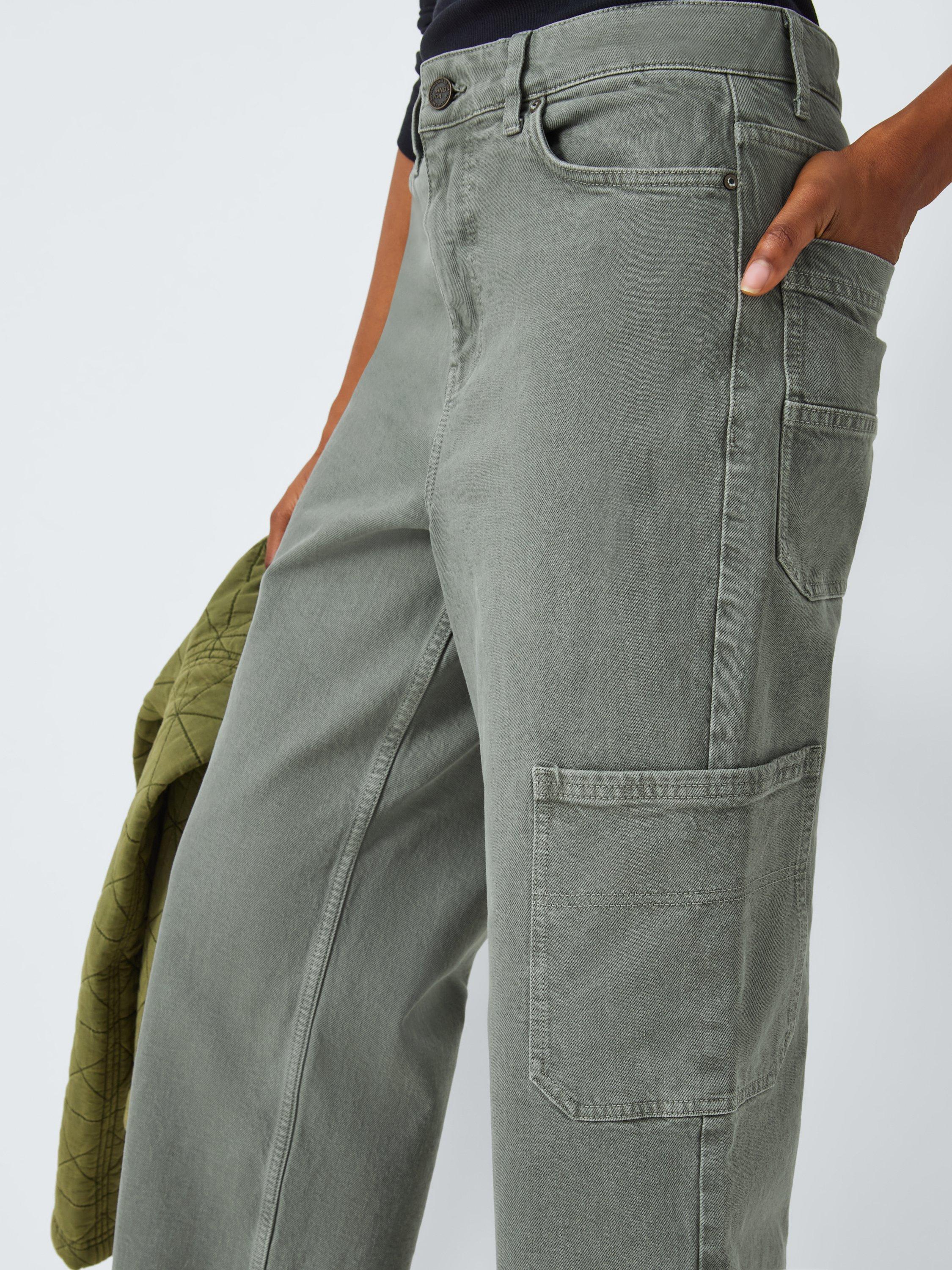 Product image 7 of 7, which shows AND/OR Santa Fe Cargo Jeans, Green, 26R