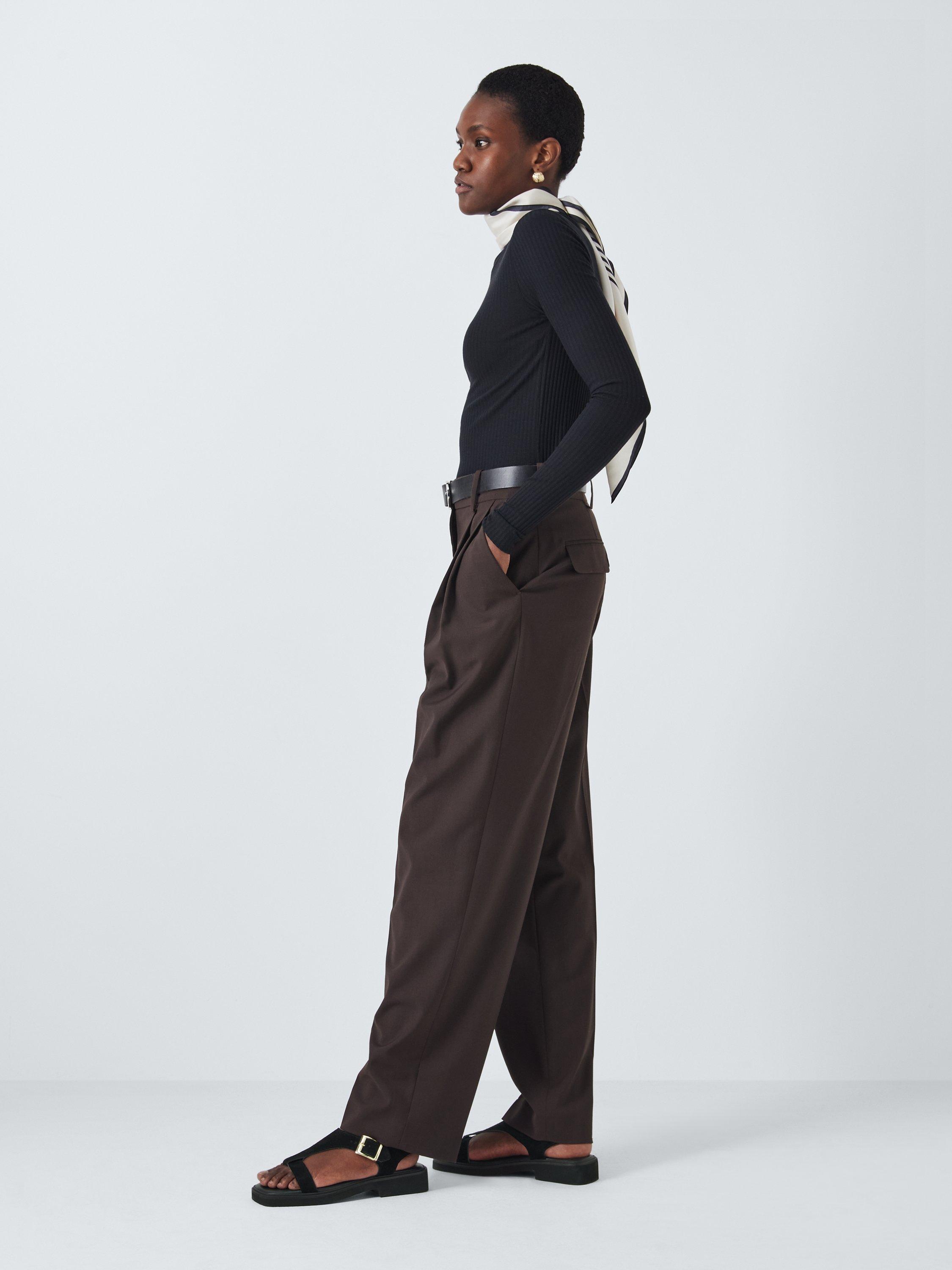 Product image 6 of 7, which shows John Lewis Lamble Suede T-Bar Padded Footbed Sandals, Black, 6