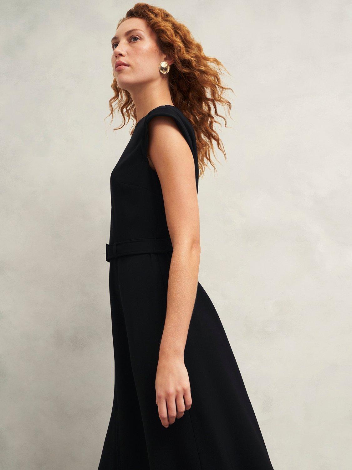 Product image 3 of 8, which shows Hobbs Meera Belted Dress, Black, 14