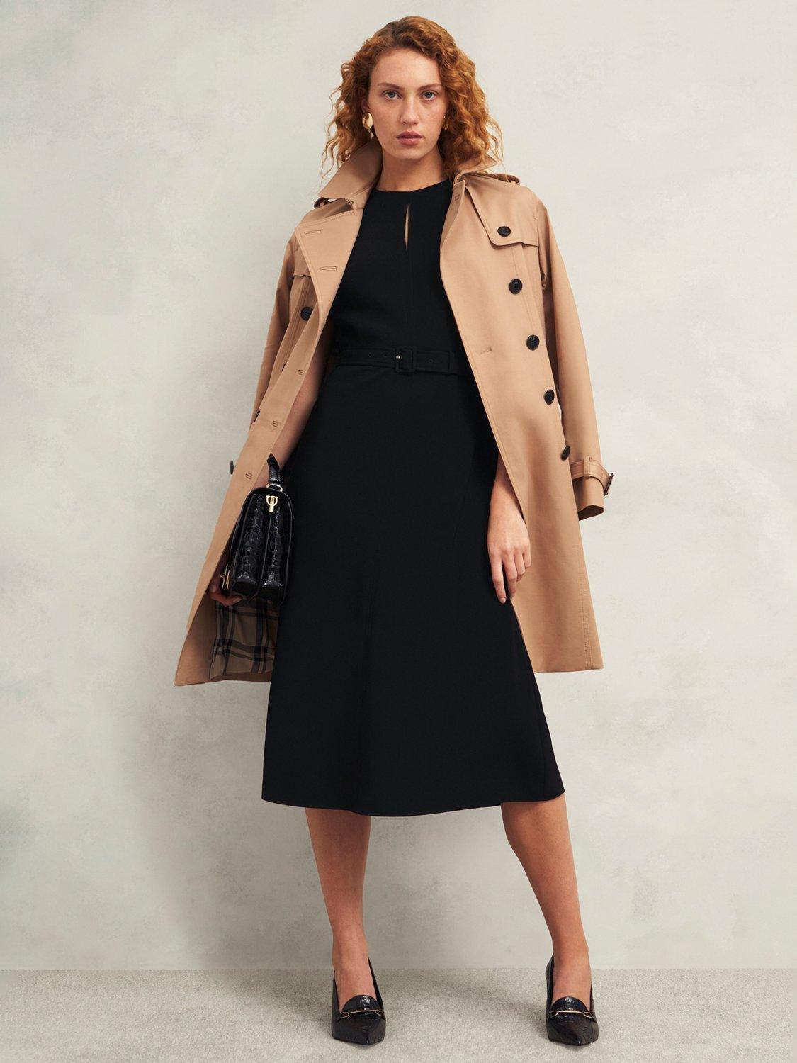 Product image 4 of 8, which shows Hobbs Meera Belted Dress, Black, 14