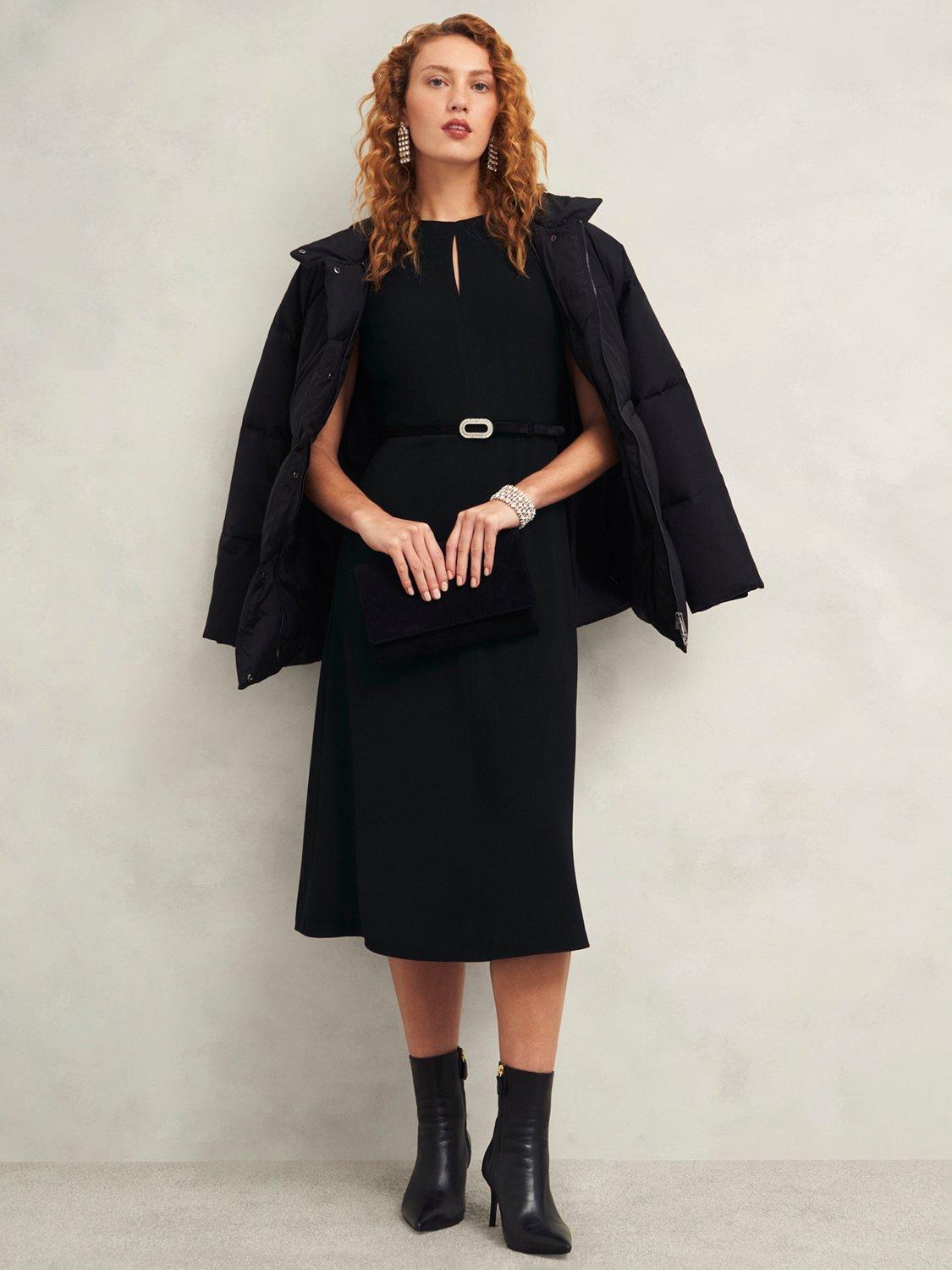 Product image 5 of 8, which shows Hobbs Meera Belted Dress, Black, 14