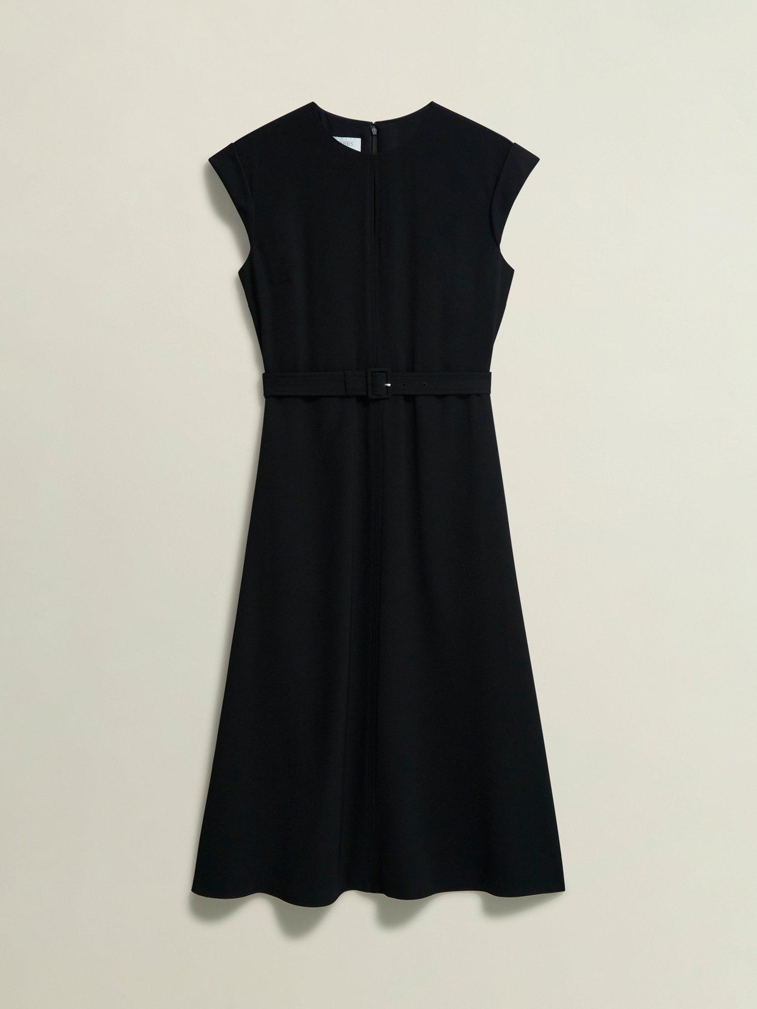 Product image 7 of 8, which shows Hobbs Meera Belted Dress, Black, 14