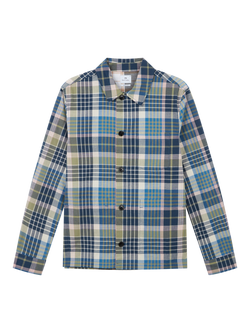 PS Paul Smith Check Shirt Jacket, Blue - view 2, Blue