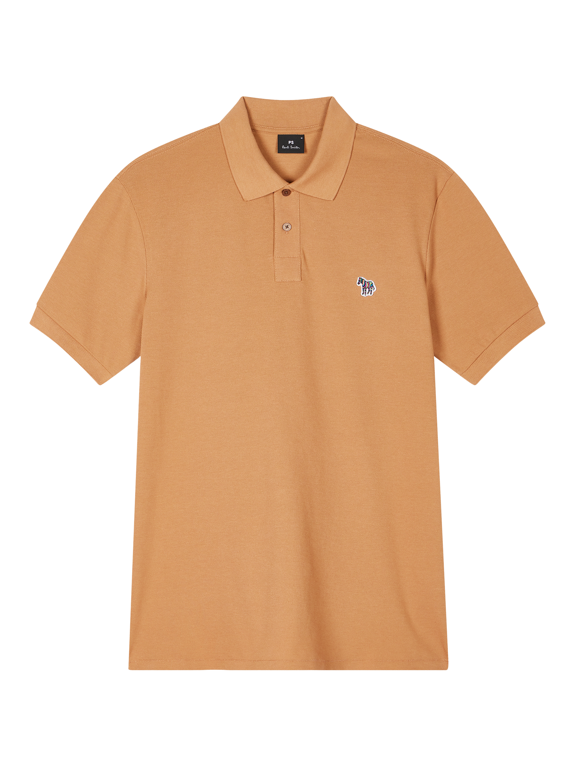 Product image 1 of 2, which shows PS Paul Smith Organic Cotton Regular Fit Short Sleeve Polo Shirt, Brown, S
