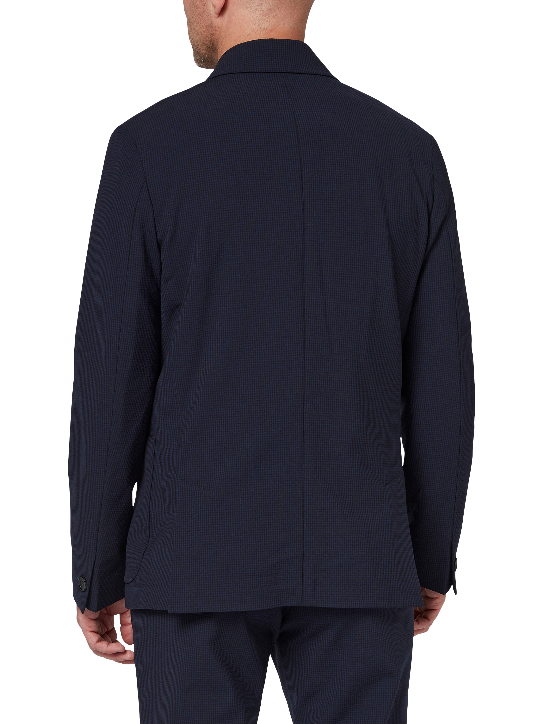 Product image 2 of 6, which shows PS Paul Smith Tailored Fit Wool Blend Check Suit Jacket, Blue, 40R