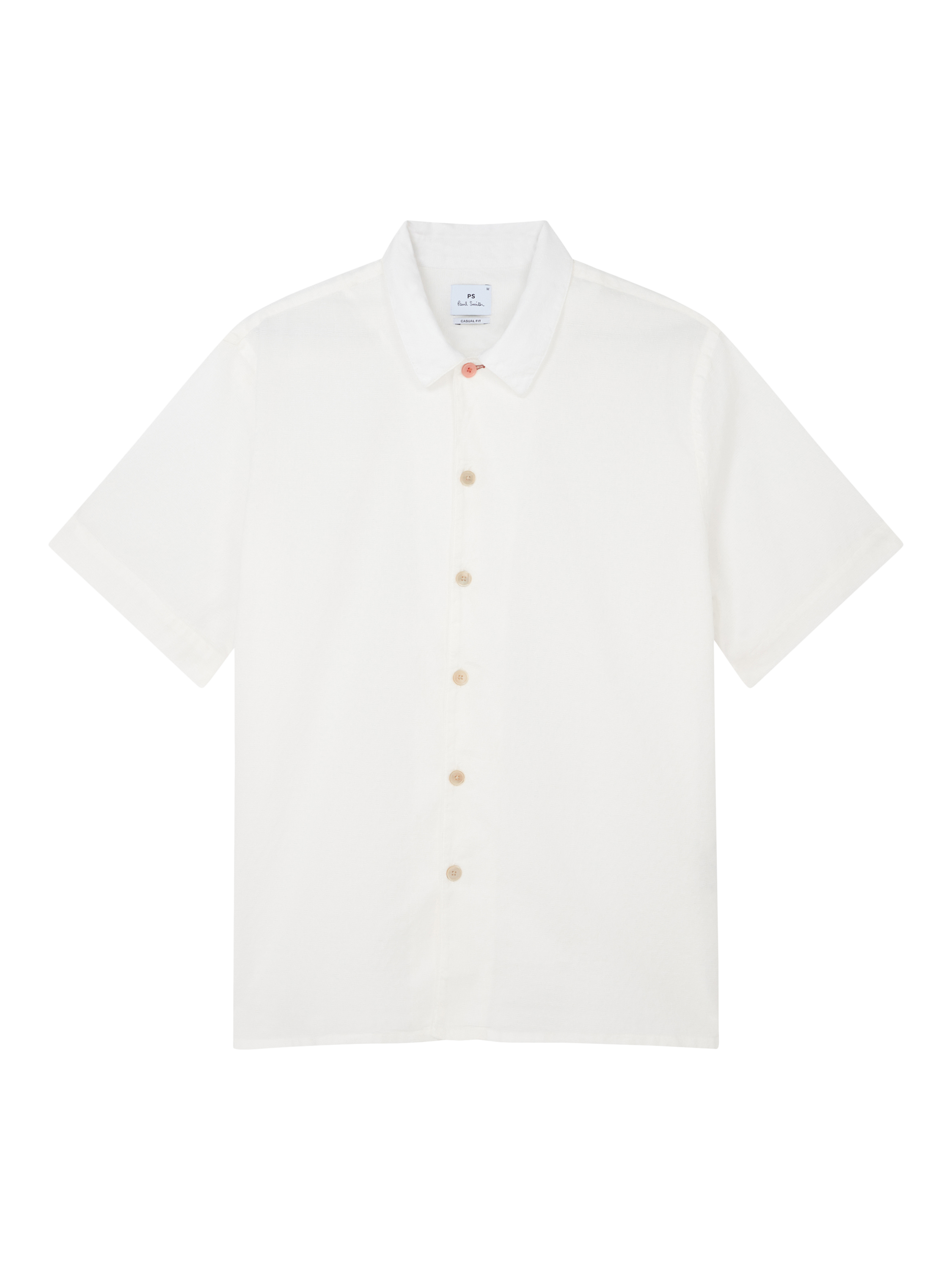 PS Paul Smith Cotton Regular Fit Short Sleeve Shirt, White