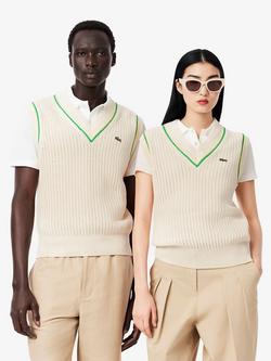 Lacoste Core Essential Sweater Vest, Lland/Clthea-Yellow - view 2, Lland/Clthea-yellow