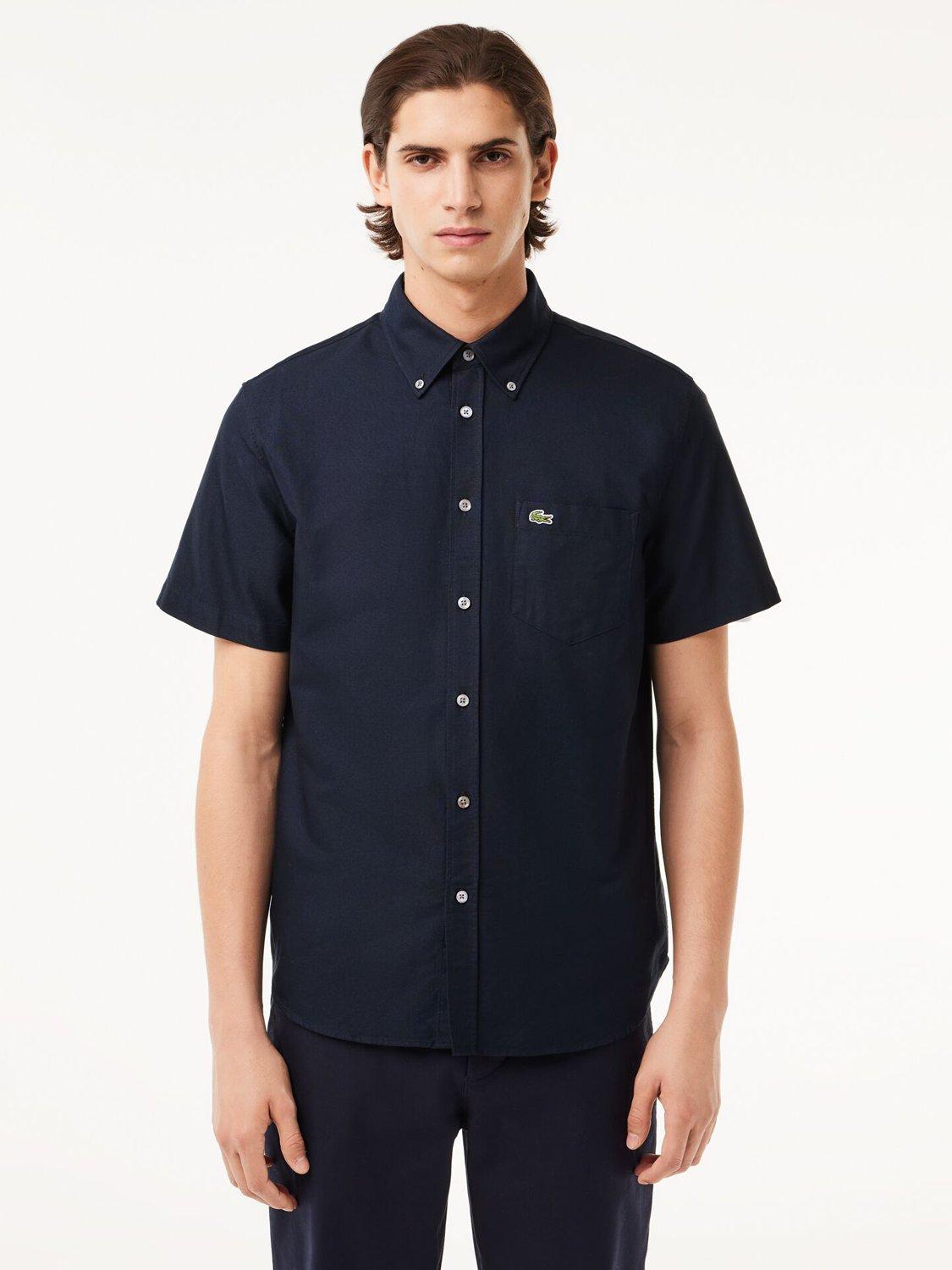 Lacoste Core Essential Cotton Oxford Short Sleeve Shirt, Abysm