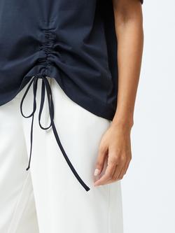 French Connection Rallie Ruched T-Shirt - view 2, Navy