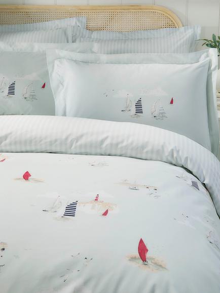 Sophie Allport Coastal Boats Duvet Cover Set - view 2, Multi