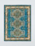 Gooch Luxury Taimani Traditional Pure Wool Rug, Pink/Pale Blue