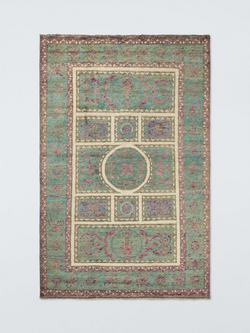 Gooch Luxury Khotan Pure Wool Rug, Pink/Pale Blue, Pink/Pale Blue