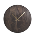 Libra Interiors Mango Wood Bowl Wall Clock, 41cm, Black