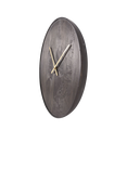 Libra Interiors Mango Wood Bowl Wall Clock, 41cm, Black
