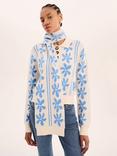 OMNES Molly Scarf, Blue/White