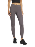 adidas Women's Essentials Linear Cotton Leggings, Grey Strata/White
