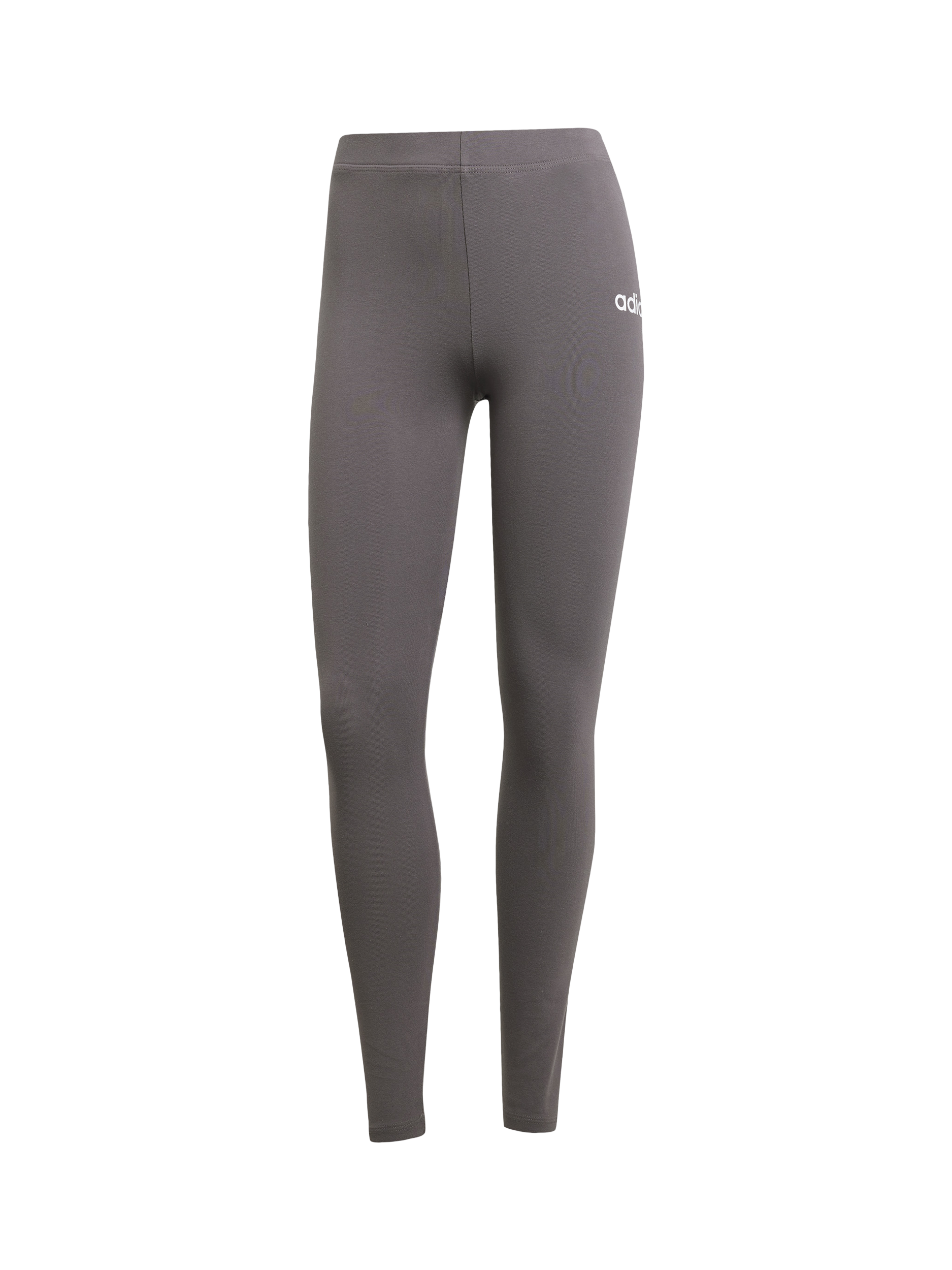 Product image 5 of 6, which shows adidas Women's Essentials Linear Cotton Leggings, Grey Strata/White, XS