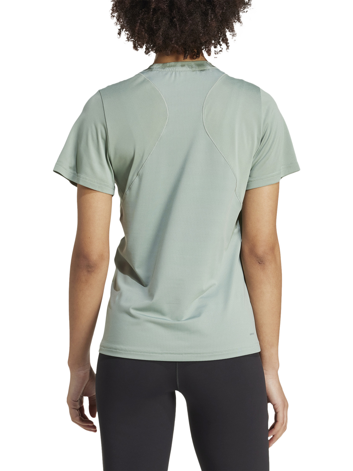 Product image 2 of 6, which shows adidas Women's Designed for Training T-Shirt, Silver Green, XS