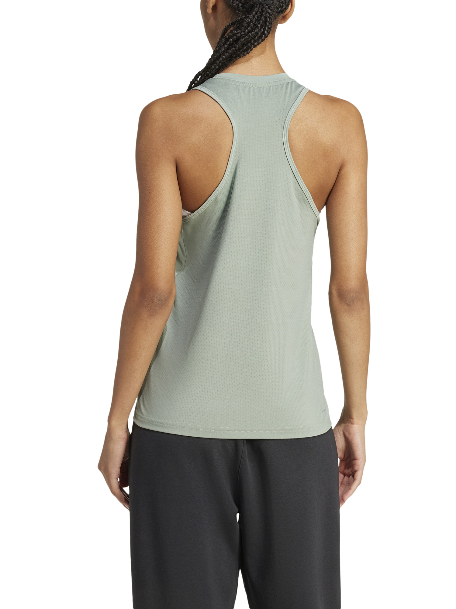 Product image 2 of 6, which shows adidas Women's Designed for Training Tank Top, Silver Green, XS