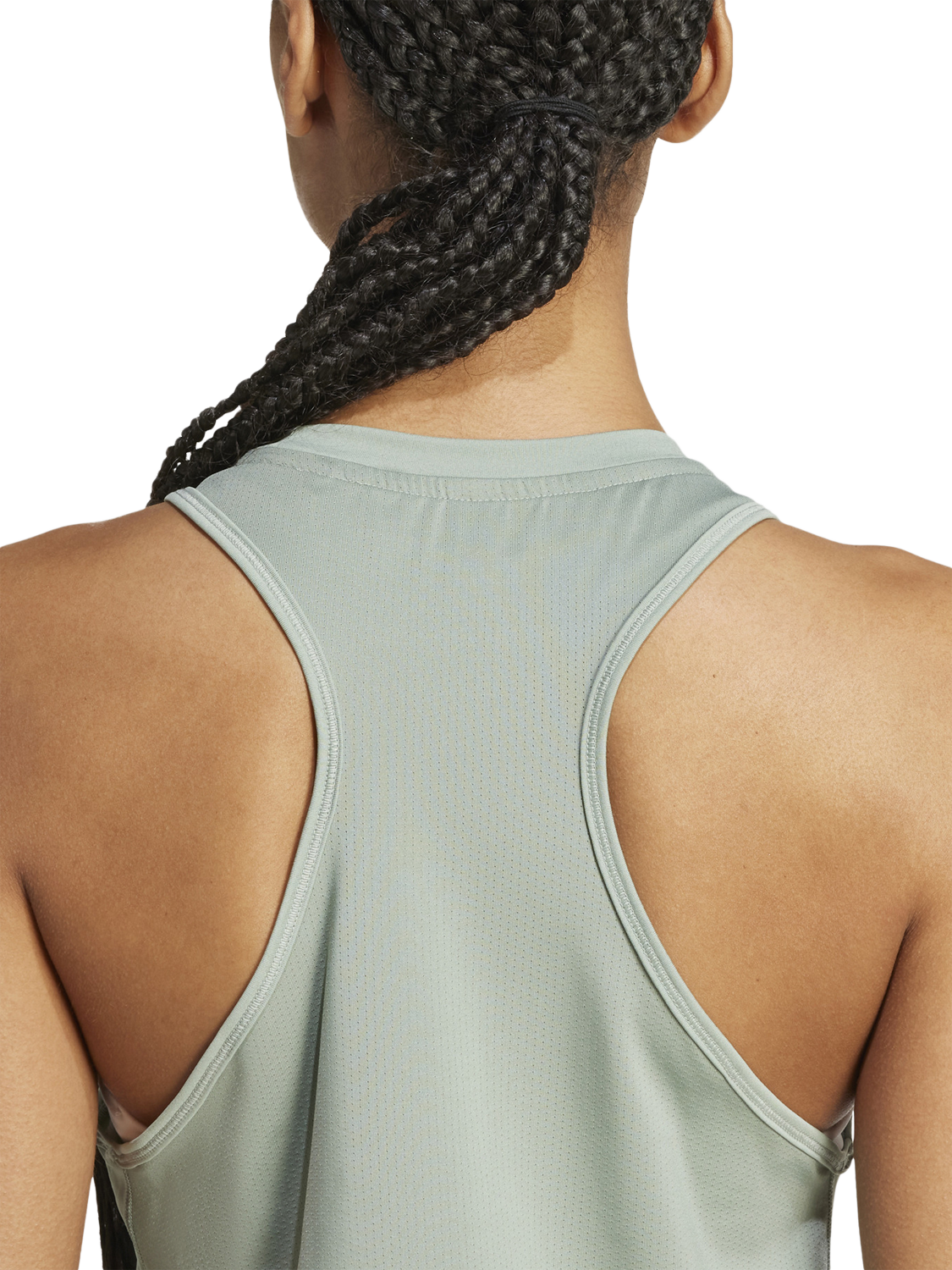 Product image 4 of 6, which shows adidas Women's Designed for Training Tank Top, Silver Green, XS