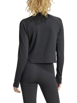 adidas Women's Train Essentials Quarter Zip Top, Black - view 2, Black