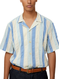 forét Cotton Blend Regular Fit Floral Jacquard Shirt, Blue/Cloud