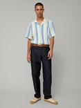 forét Cotton Blend Regular Fit Floral Jacquard Shirt, Blue/Cloud