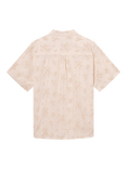 forét Peer Flower Organic Cotton Regular Fit Floral Shirt, Cloud