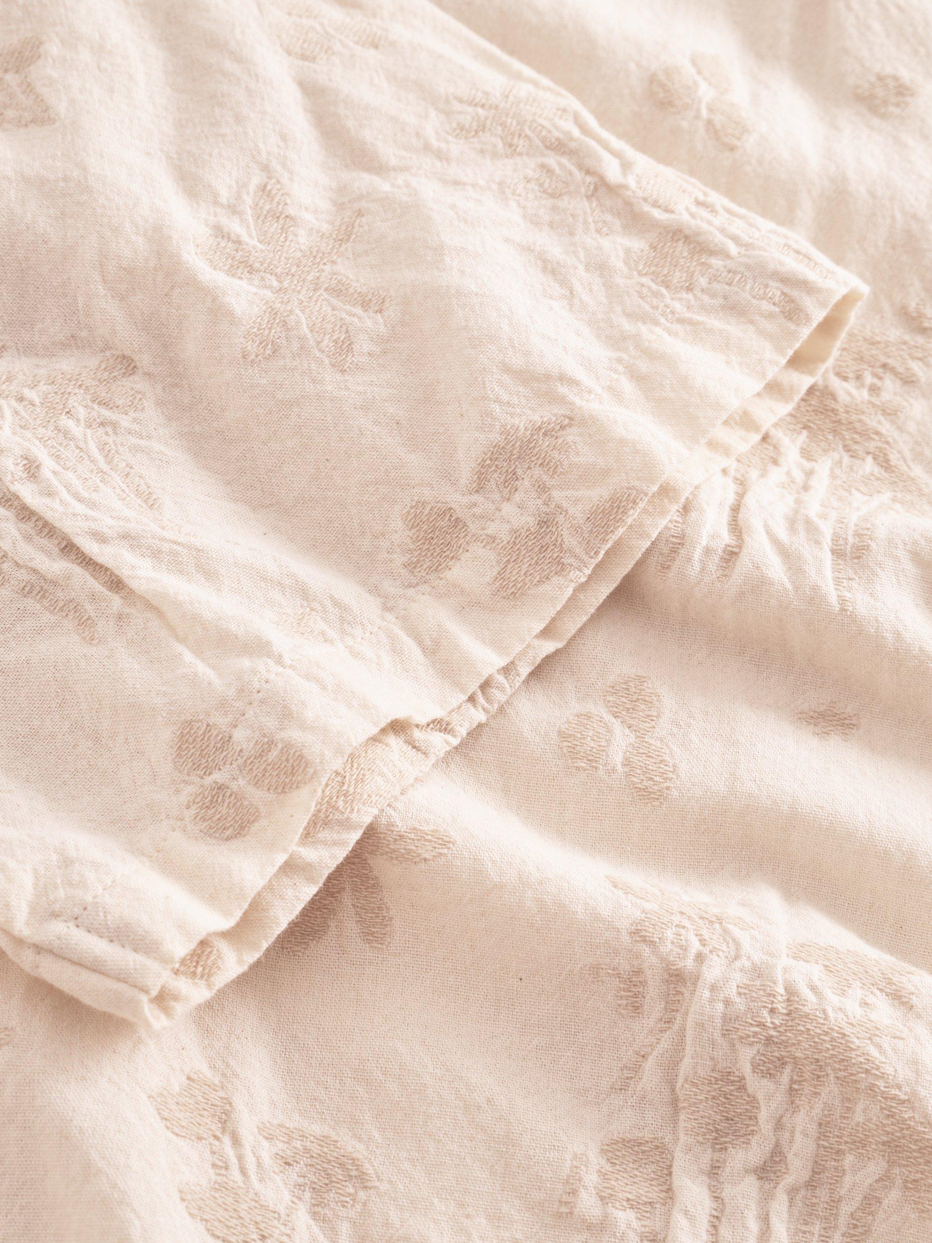 Product image 5 of 6, which shows forét Peer Flower Organic Cotton Regular Fit Floral Shirt, Cloud, S